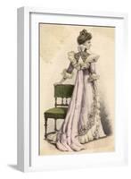 Pink Teagown 1899-null-Framed Art Print