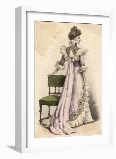 Pink Teagown 1899-null-Framed Art Print