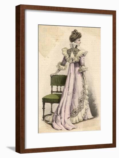 Pink Teagown 1899-null-Framed Art Print