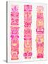 Pink Tiki Totems-Cat Coquillette-Stretched Canvas