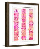 Pink Tiki Totems-Cat Coquillette-Framed Giclee Print