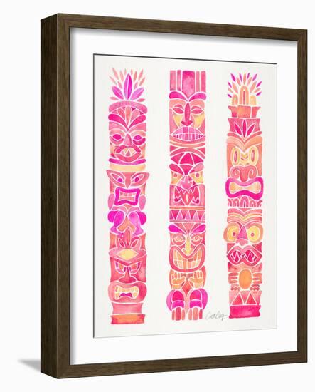 Pink Tiki Totems-Cat Coquillette-Framed Giclee Print