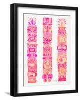 Pink Tiki Totems-Cat Coquillette-Framed Giclee Print