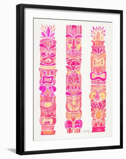 Pink Tiki Totems-Cat Coquillette-Framed Giclee Print