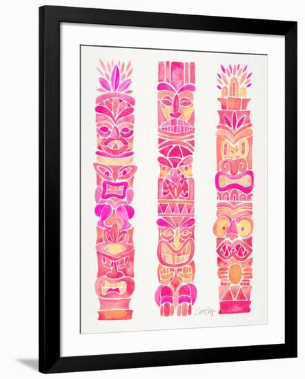 Pink Tiki Totems-Cat Coquillette-Framed Giclee Print