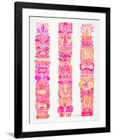 Pink Tiki Totems-Cat Coquillette-Framed Giclee Print