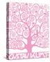 Pink Tree of Life-Gustav Klimt-Stretched Canvas