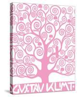 Pink Tree of Life-Gustav Klimt-Stretched Canvas