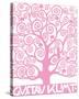 Pink Tree of Life-Gustav Klimt-Stretched Canvas