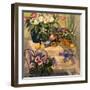 Pink Tulips and Wild Roses-Allayn Stevens-Framed Art Print