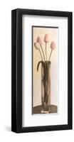 Pink Tulips in a Glass Vase-Richard Sutton-Framed Art Print