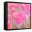 Pink Tulips-melking-Framed Stretched Canvas