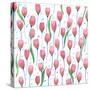 Pink Tulips-Elizabeth Rider-Stretched Canvas