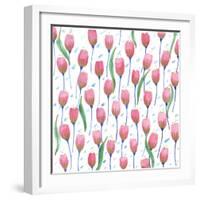 Pink Tulips-Elizabeth Rider-Framed Giclee Print