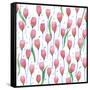 Pink Tulips-Elizabeth Rider-Framed Stretched Canvas