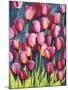 Pink Tulips-Mary Russel-Mounted Giclee Print