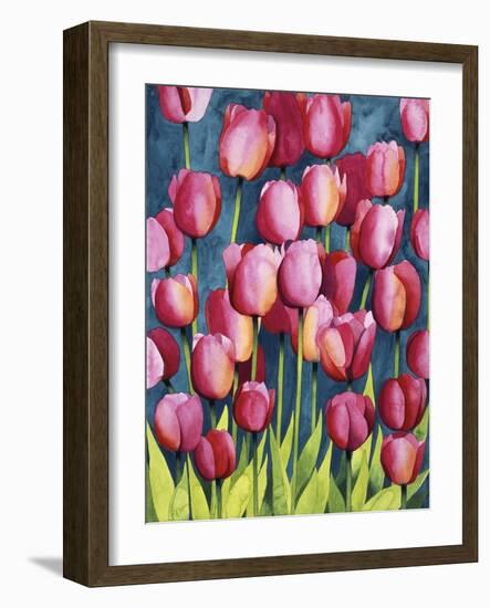 Pink Tulips-Mary Russel-Framed Giclee Print