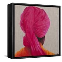 Pink Turban, Orange Jacket, 2014-Lincoln Seligman-Framed Stretched Canvas