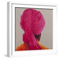 Pink Turban, Orange Jacket, 2014-Lincoln Seligman-Framed Giclee Print