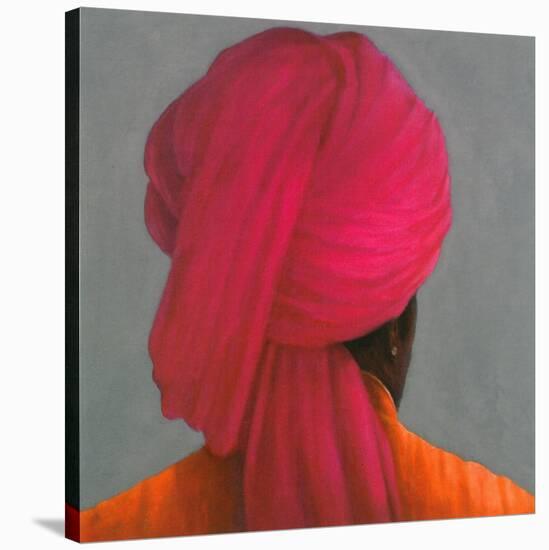 Pink Turban-Lincoln Seligman-Stretched Canvas