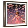 Pink UFO Fever Dream Collage Art-Samantha Hearn-Framed Giclee Print