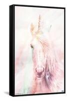 Pink Unicorn-Trends International-Framed Stretched Canvas