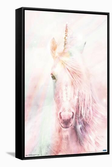 Pink Unicorn-Trends International-Framed Stretched Canvas