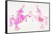 Pink Unicorns-Cat Coquillette-Framed Stretched Canvas