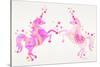 Pink Unicorns-Cat Coquillette-Stretched Canvas