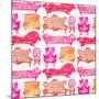 Pink Victorian Lounge Pattern-Cat Coquillette-Mounted Giclee Print
