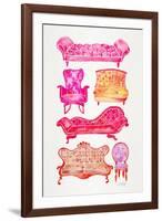 Pink Victorian Lounge-Cat Coquillette-Framed Art Print