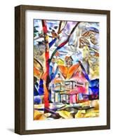 pink view,2017-Alex Caminker-Framed Giclee Print