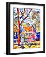 pink view,2017-Alex Caminker-Framed Giclee Print