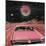 Pink Vintage Car in Space Collage Art-Samantha Hearn-Mounted Photographic Print
