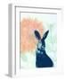 Pink Waratah and Blue Rabbit-Trudy Rice-Framed Art Print