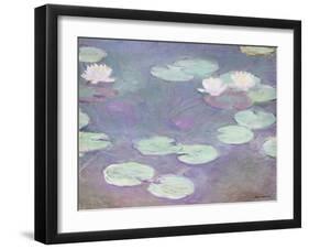 Pink water lilies, Claude Monet, 1897-1899 (oil on canvas)-Claude Monet-Framed Giclee Print