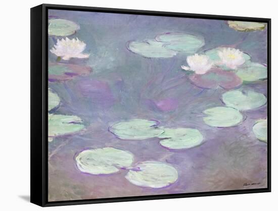 Pink water lilies, Claude Monet, 1897-1899 (oil on canvas)-Claude Monet-Framed Stretched Canvas