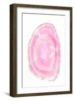 Pink Watercolor Agate I-Susan Bryant-Framed Art Print