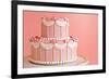 Pink Wedding Cake-Hannamariah-Framed Photographic Print