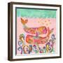 Pink Whales-Wyanne-Framed Giclee Print