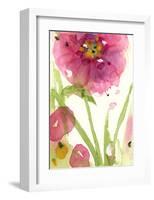 Pink Wildflower-Dawn Derman-Framed Art Print