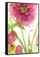 Pink Wildflower-Dawn Derman-Framed Stretched Canvas