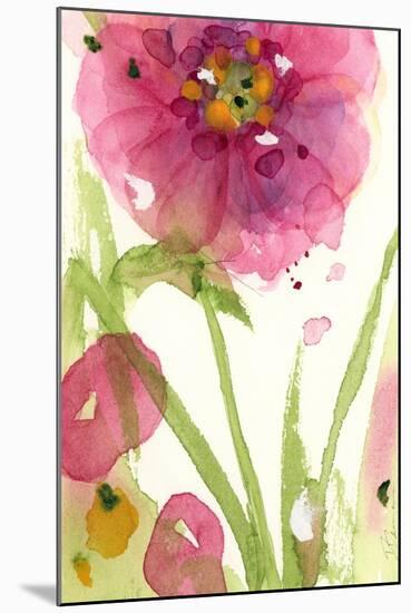 Pink Wildflower-Dawn Derman-Mounted Art Print