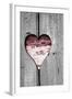 Pink Woodcut Heart II-Gail Peck-Framed Photographic Print