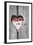 Pink Woodcut Heart II-Gail Peck-Framed Photographic Print