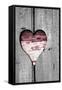 Pink Woodcut Heart II-Gail Peck-Framed Stretched Canvas