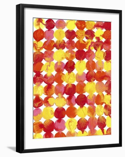 Pink Yellow Red Orange Flowing Paint-Amy Vangsgard-Framed Giclee Print