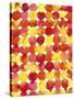 Pink Yellow Red Orange Flowing Paint-Amy Vangsgard-Stretched Canvas