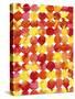 Pink Yellow Red Orange Flowing Paint-Amy Vangsgard-Stretched Canvas