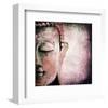 Pinkish Sgrafitto Buddha-null-Framed Art Print